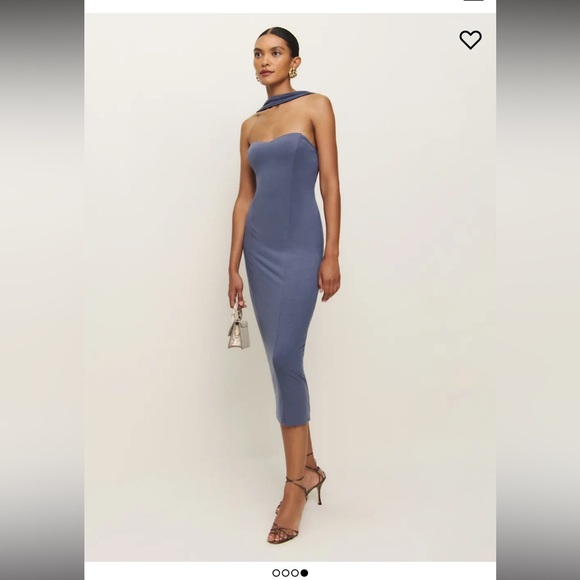 Reformation royal knit blue dress - Picture 4 of 6